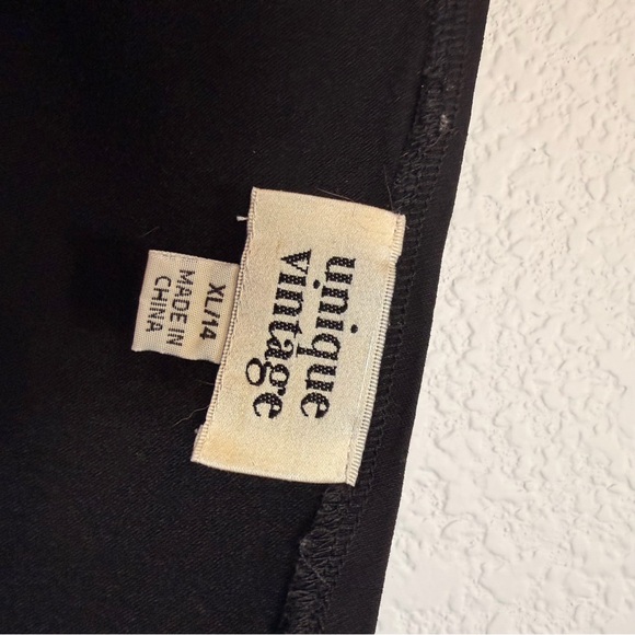 Unique Vintage Black Puff Sleeve Blouse - Picture 5 of 5